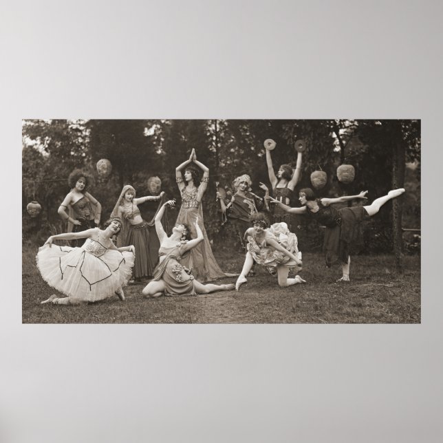 Póster Baile de mujeres silvestres de 1924 (Frente)