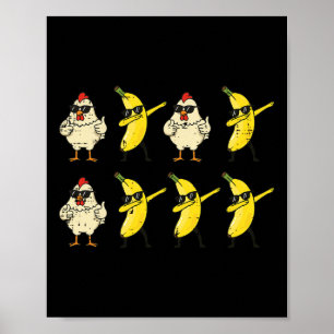 Póster Baile de pollo Nana Dab divertido meme de baile ni