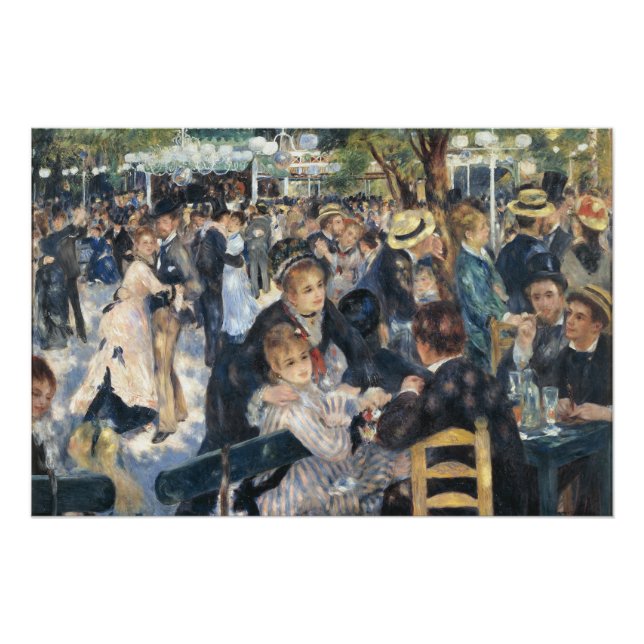 Póster Baile de Renoir en Moulin de la Galette Vintage (Anverso)