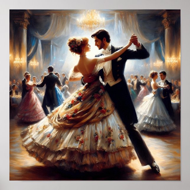 Póster baile de salón para toda la habitación Bailarín (Frente)