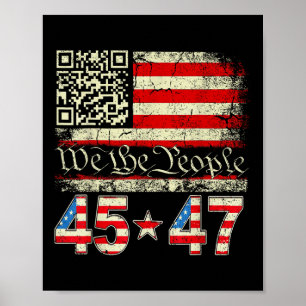 Póster Baile de Trump Troll Qr Divertido Código de Baile
