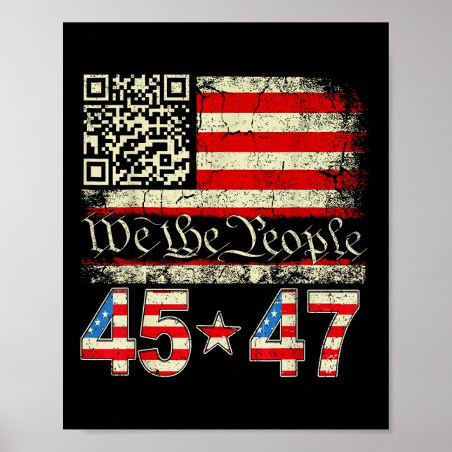 Póster Baile de Trump Troll Qr Divertido Código de Baile  (Frente)