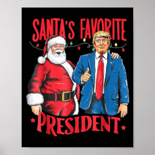 Póster Baile del presidente favorito de Santa Trump Chris