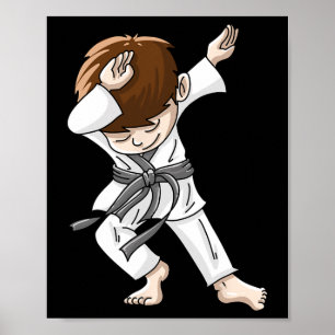 Póster Baile divertido de judo en hip hop de Guay Dabbing