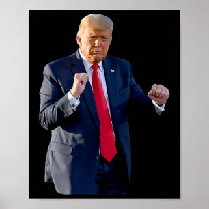 Póster Baile Divertido de Trump Bailando Como un Delincue