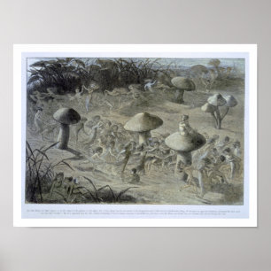 Póster Baile Elfin de noche, ilustracion de 'In Fai