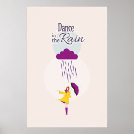 Póster Baile en la lluvia | Cotización motivacional