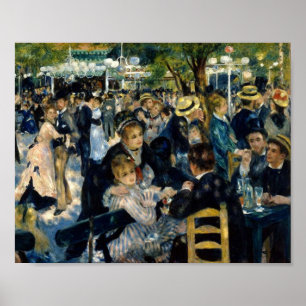 Póster Baile en Le Moulin de la Galette de Renoir