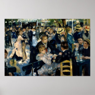 Póster Baile en Le Moulin de la Galette de Renoir