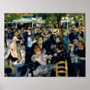 Póster Baile en Le Moulin de la Galette de Renoir