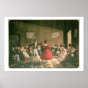 Póster Baile en un Salón en Buenos Aires, c.1831 (p/c)