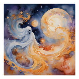 Póster Baile Fantasma Celeste