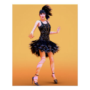Póster Baile Flapper Vintage
