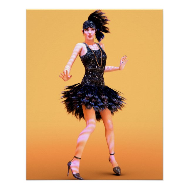 Póster Baile Flapper Vintage (Anverso)