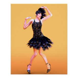 Póster Baile Flapper Vintage