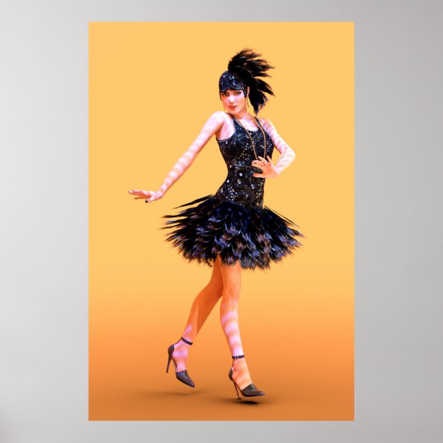 Póster Baile Flapper Vintage (Frente)