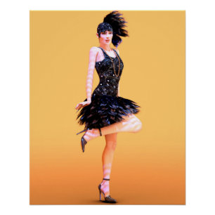 Póster Baile Flapper Vintage