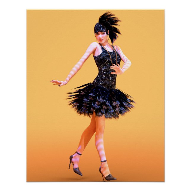 Póster Baile Flapper Vintage (Anverso)