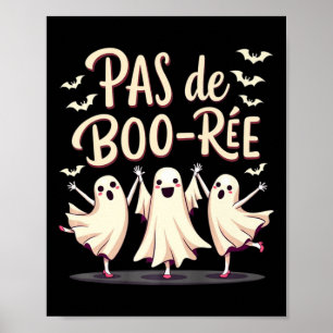 Póster Baile Halloween de bailarina de ballet fantasma Pa