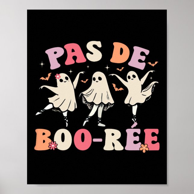 Póster Baile Halloween de bailarina de ballet fantasma Pa (Frente)