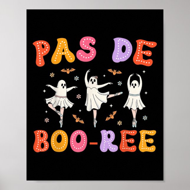 Póster Baile Halloween de bailarina de ballet fantasma Pa (Frente)