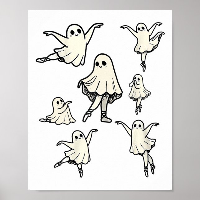 Póster Baile Llet Ghost Llet Bailarina Fantasma Profesora (Frente)