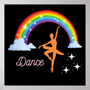 Póster Baile Rainbow Ballerina