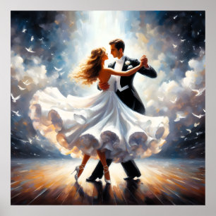 Póster Baile Swing Baile de Salón Bailarín Baile