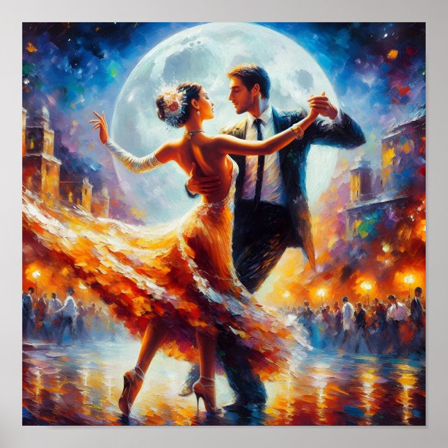 Póster Baile Swing Baile de Salón Bailarín Baile (Frente)