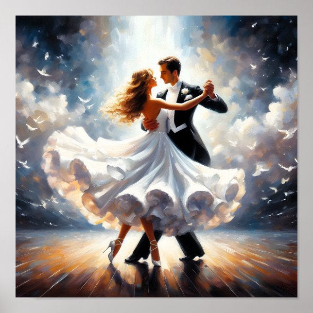 Póster Baile Swing Baile de Salón Bailarín Baile (Frente)