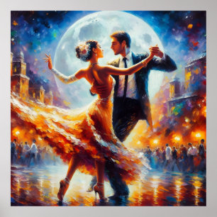 Póster Baile Swing Baile de Salón Bailarín Baile