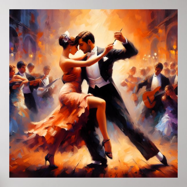 Póster Baile Swing Baile de Salón Bailarín Baile (Frente)