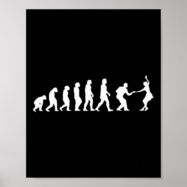 Póster Baile Swing - Danza Pareja - Hoppers Lindy - Swing (Frente)