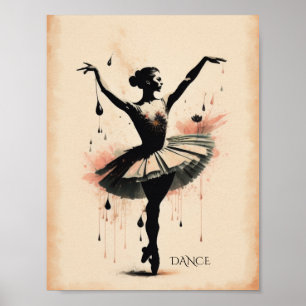 Póster Baile vintage