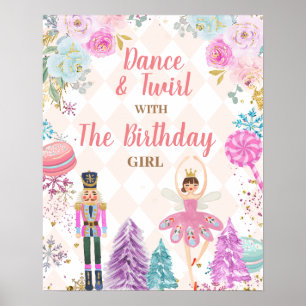 Póster Baile Y Tormenta Con El Chica Nutcracker De Cumple