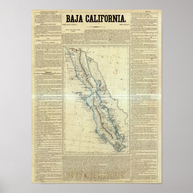 Póster Baja California, México (Frente)