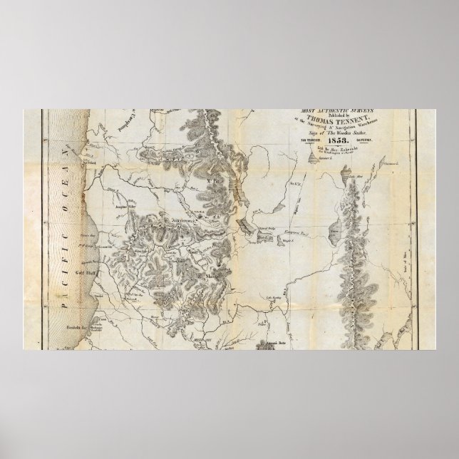 Póster Baja Oregón y Alta California (Frente)