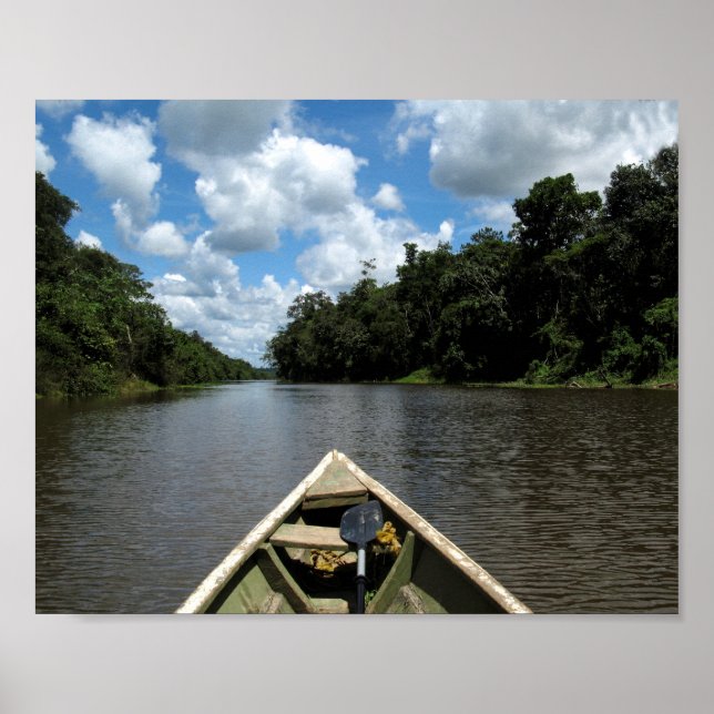 Póster Bajando en bote por la Amazonía (Frente)