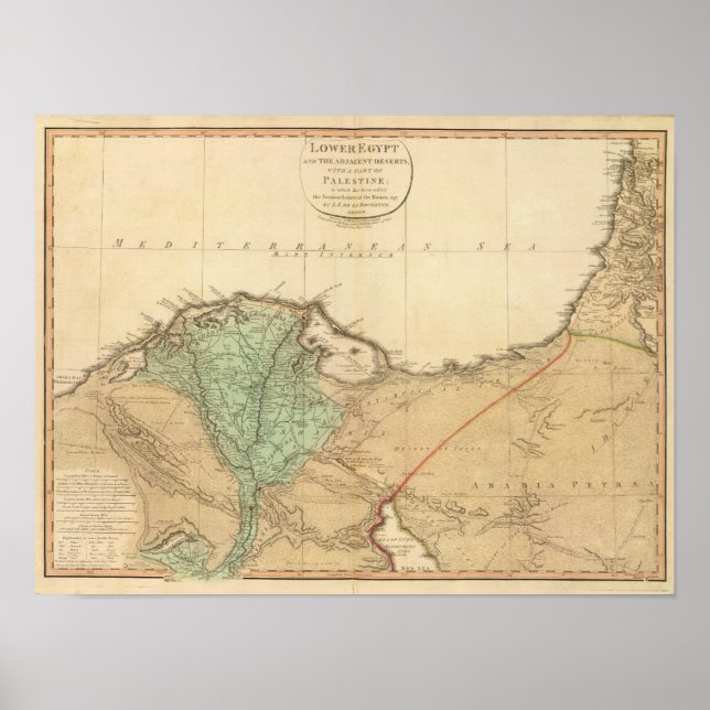 Póster Bajo Egipto, Palestina (Frente)