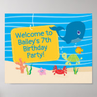 Bajo el cumpleaños de las criaturas marinas