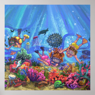 Póster Bajo el mar