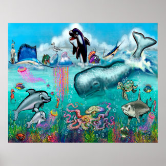 Póster Bajo el mar