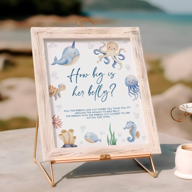 Póster Bajo el mar Baby Shower Cómo Gran Rótulo Belly (Subido por el creador)