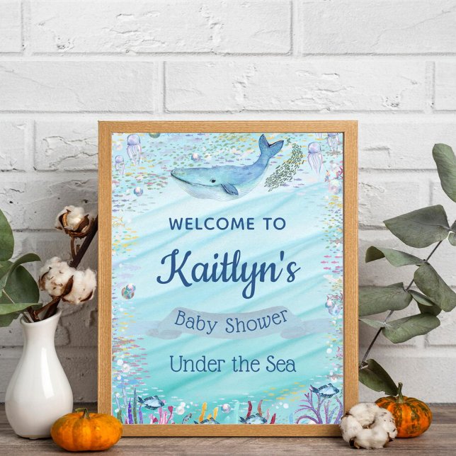 Póster Bajo el mar | Bienvenida de Baby Shower temática o (Subido por el creador)