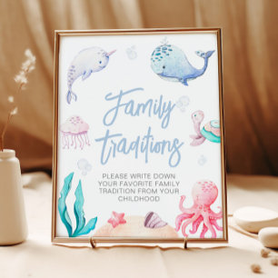 Póster Bajo el mar Juego de tradiciones familiares favori