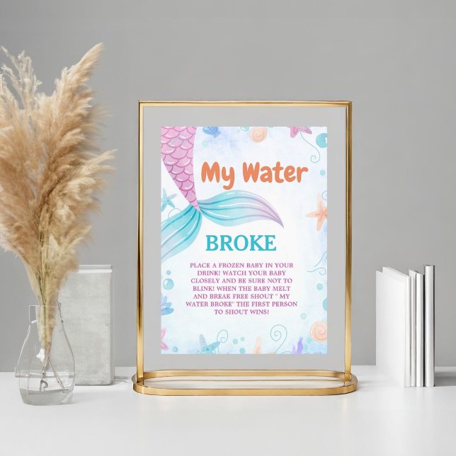 Póster Bajo el mar, mi agua rompió el cartel de un juego  (Subido por el creador)