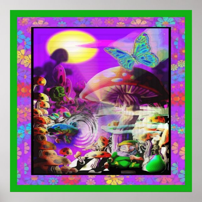 Póster Bajo el Poster de hongos (Frente)