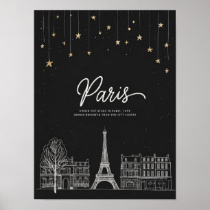 Póster Bajo las estrellas en París Poster