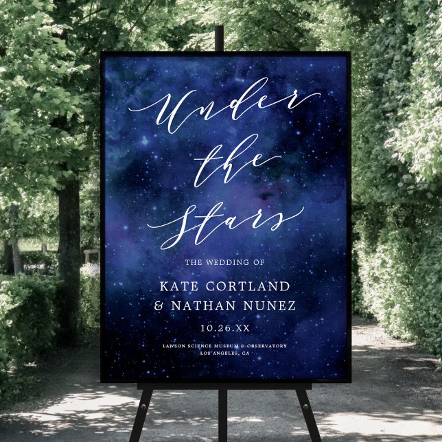 Póster Bajo Las Estrellas Espacio Astronómico Rótulo Boda (Subido por el creador)