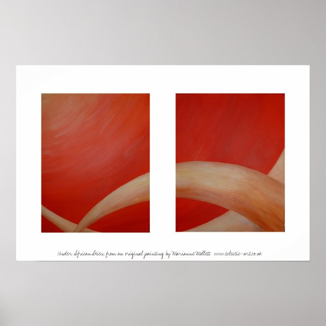 Póster Bajo los cielos africanos (Frente)